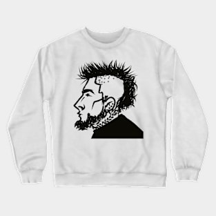 punk young guy.sketch portrait Crewneck Sweatshirt